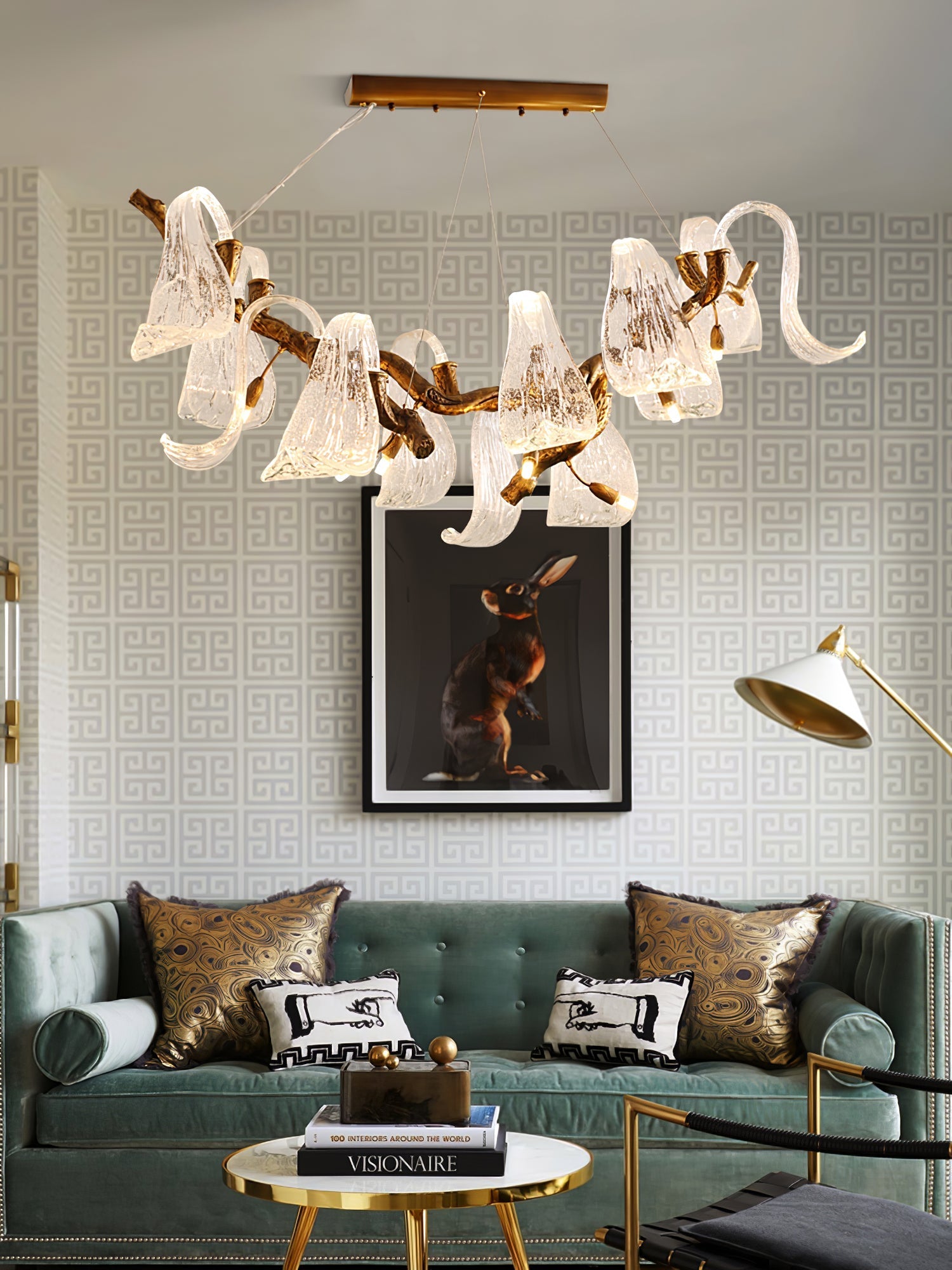 Icarus Wings Horizontal Branch Chandelier by Bling Lighting Studio