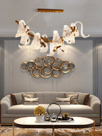 Icarus Wings Horizontal Branch Chandelier by Bling Lighting Studio
