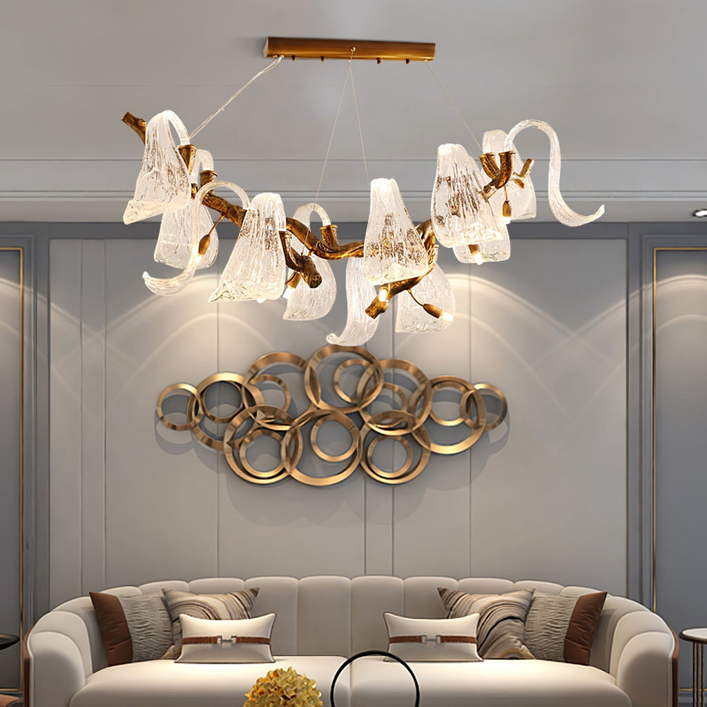 Icarus Wings Horizontal Branch Chandelier by Bling Lighting Studio