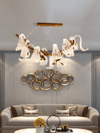 Icarus Wings Horizontal Branch Chandelier by Bling Lighting Studio
