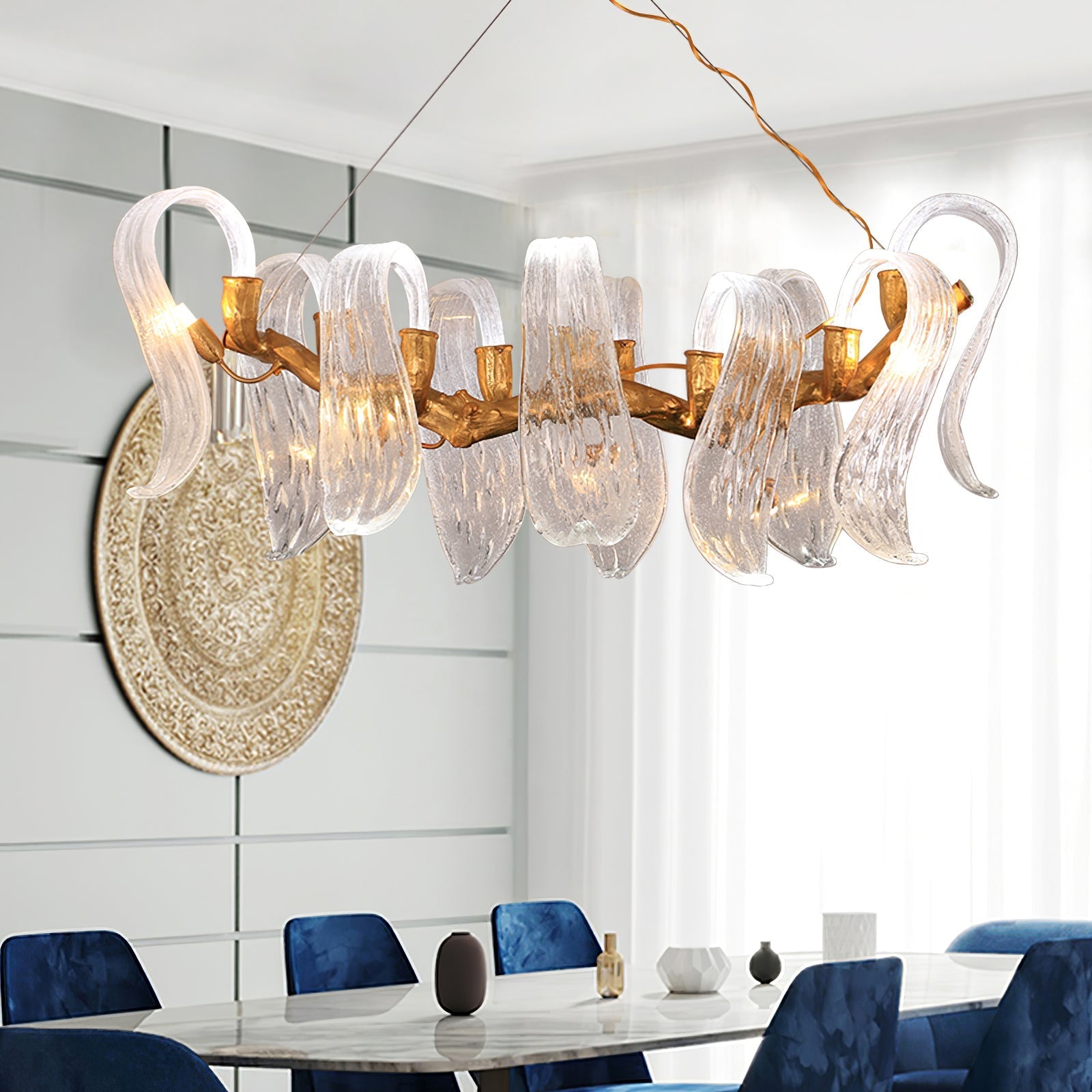 Icarus Wings Horizontal Branch Chandelier by Bling Lighting Studio