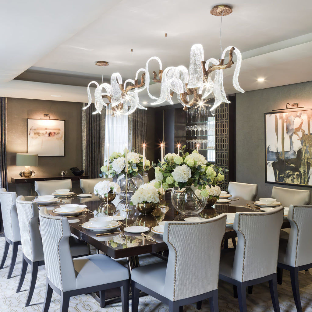 Icarus Wings Horizontal Branch Chandelier by Bling Lighting Studio