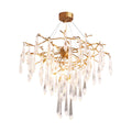 Icicle Branch Brass Crystal Chandelier by Bling Lighting Studio