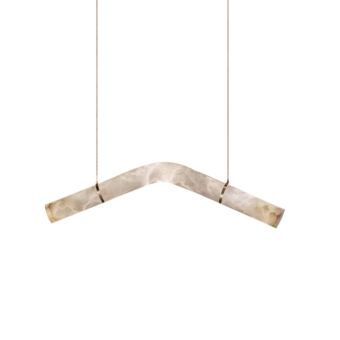 Streamlined Alabaster Pendant Lamp by Bling Lighting Studio