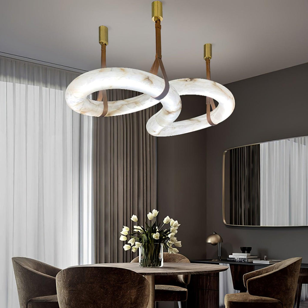 Infinity Alabaster Pendant Lamp by Bling Lighting Studio