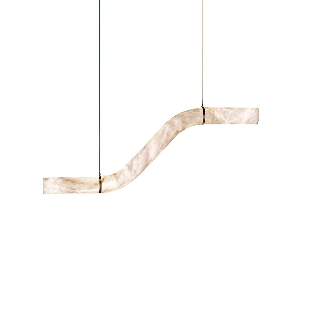 Streamlined Alabaster Pendant Lamp by Bling Lighting Studio
