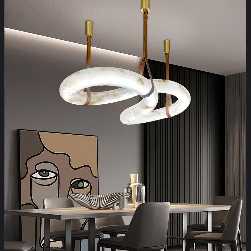Infinity Alabaster Pendant Lamp by Bling Lighting Studio