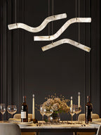 Streamlined Alabaster Pendant Lamp by Bling Lighting Studio