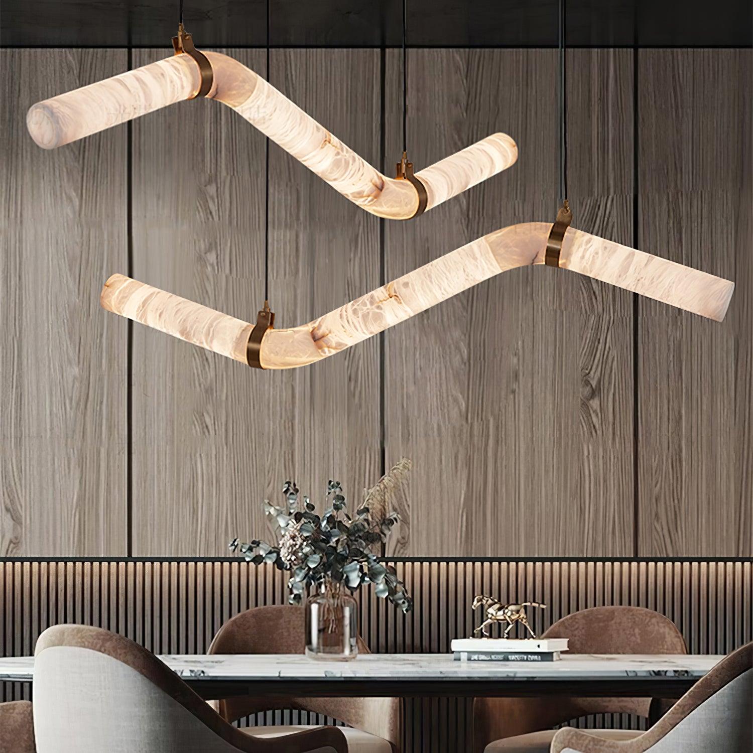 Infinity Alabaster Pendant Lamp by Bling Lighting Studio