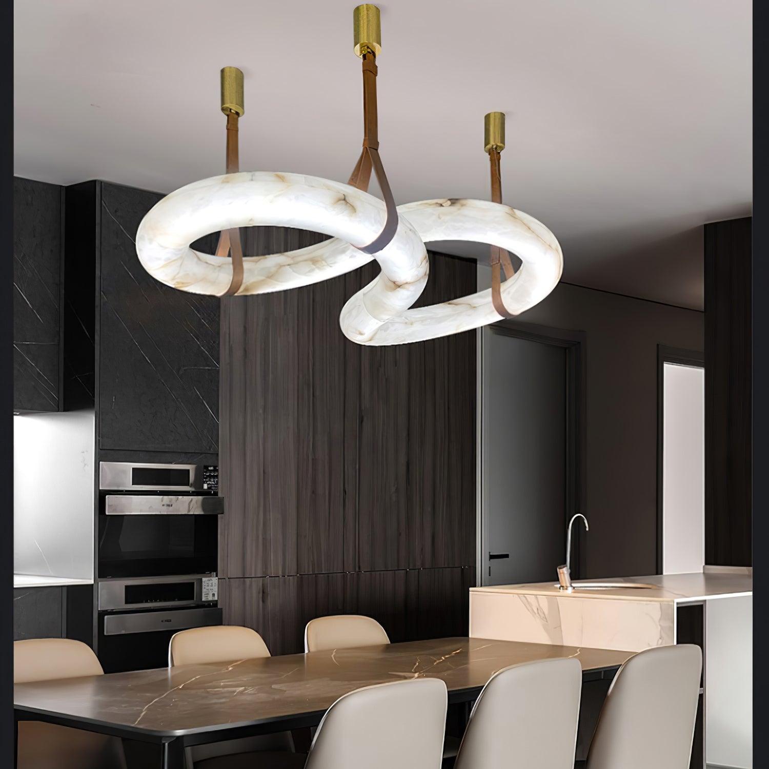 Infinity Alabaster Pendant Lamp by Bling Lighting Studio