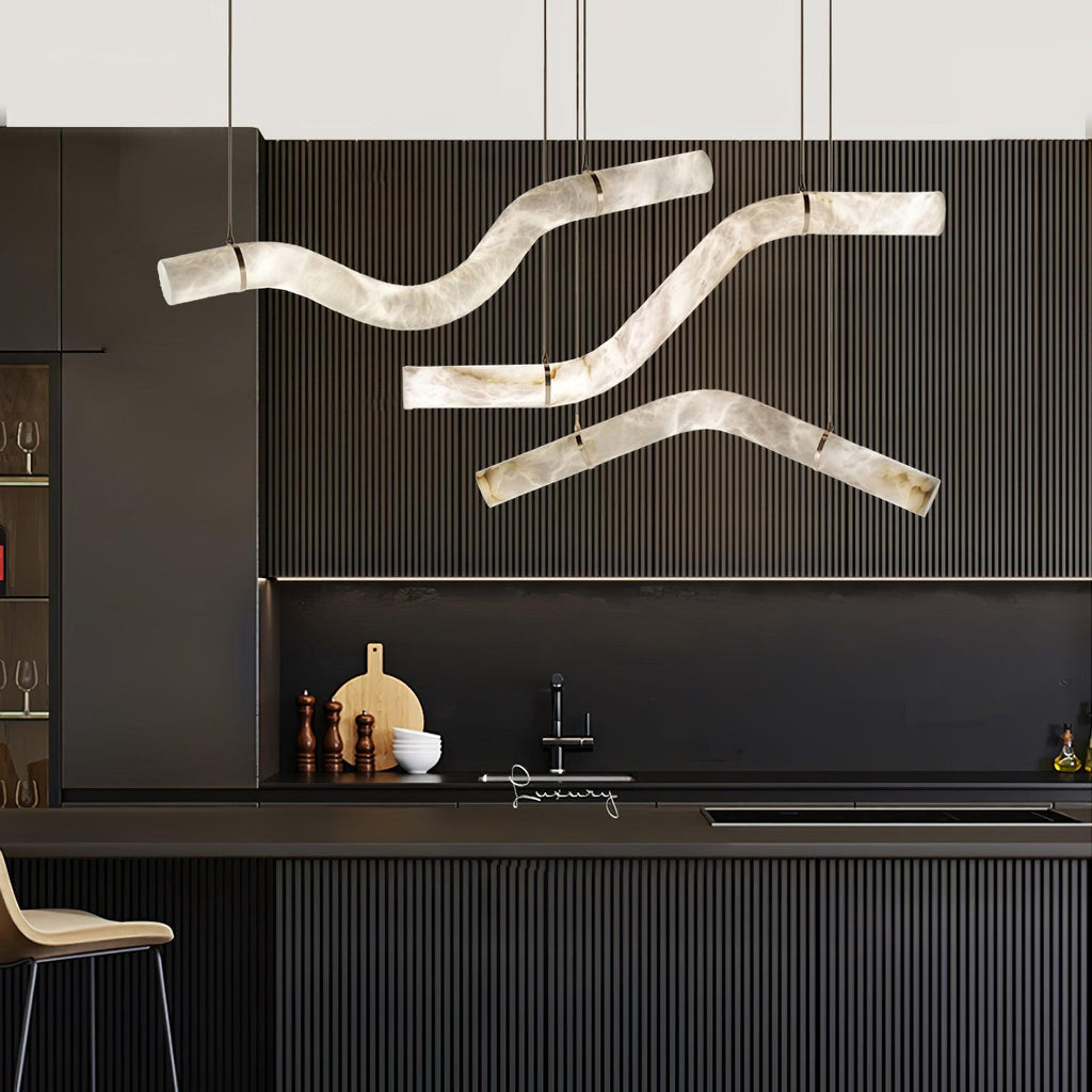 Infinity Alabaster Pendant Lamp by Bling Lighting Studio