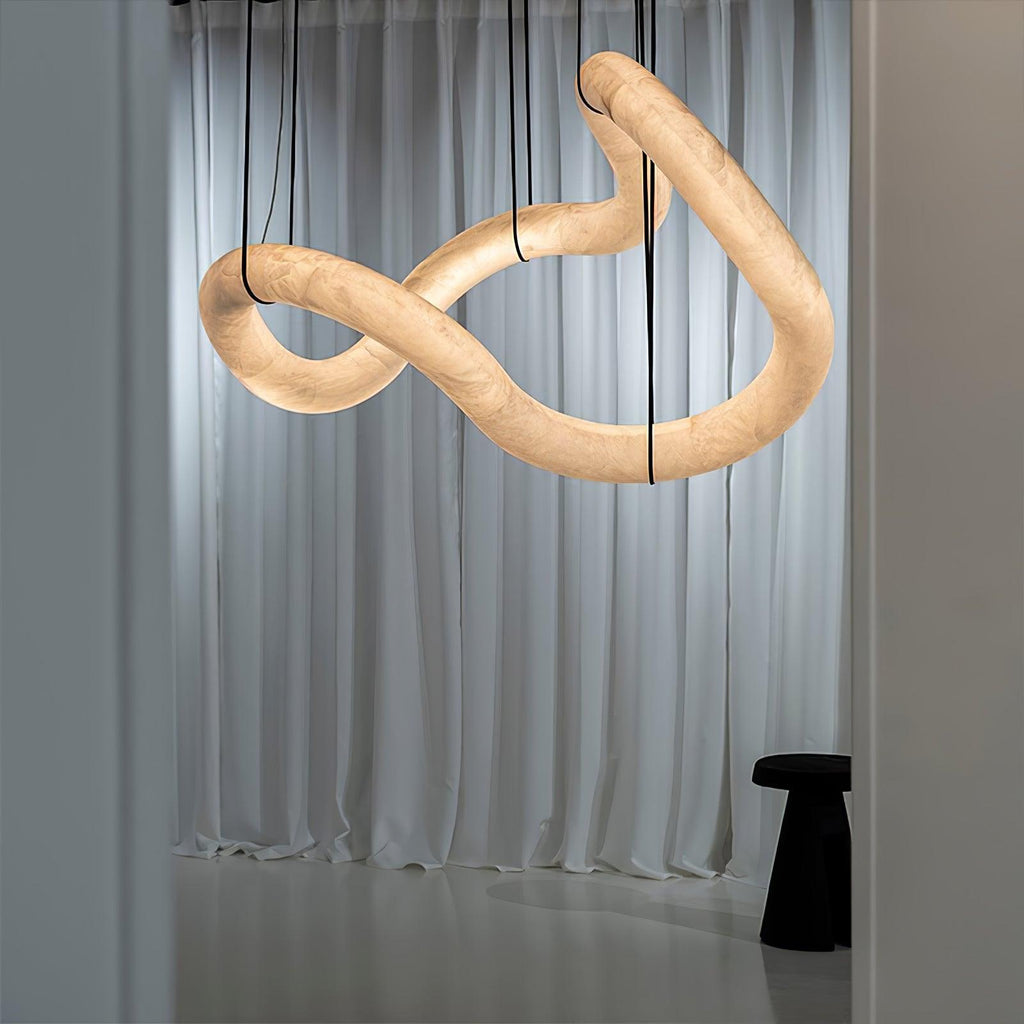 Infinity Alabaster Pendant Lamp by Bling Lighting Studio