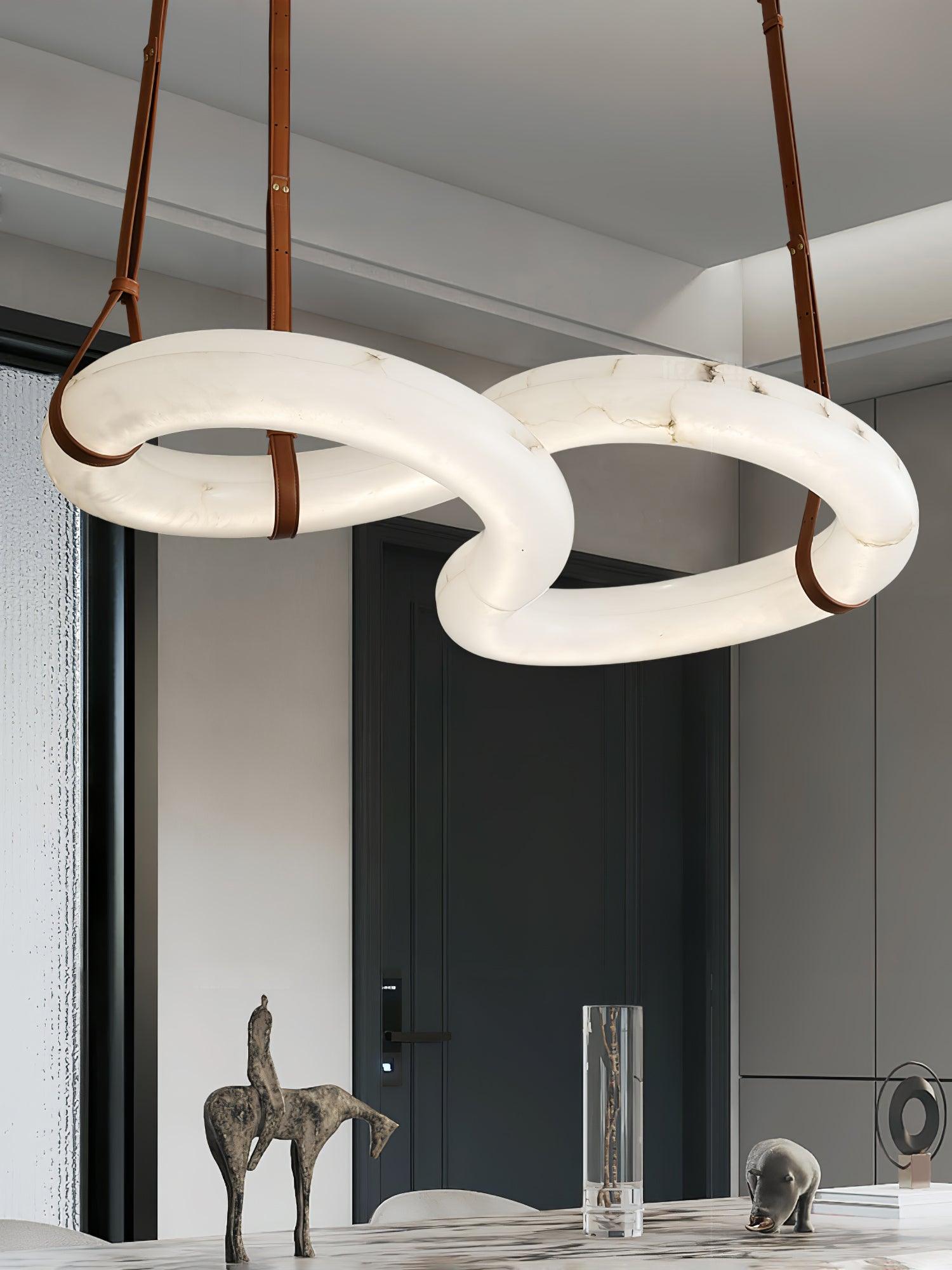 Infinity Alabaster Pendant Lamp by Bling Lighting Studio