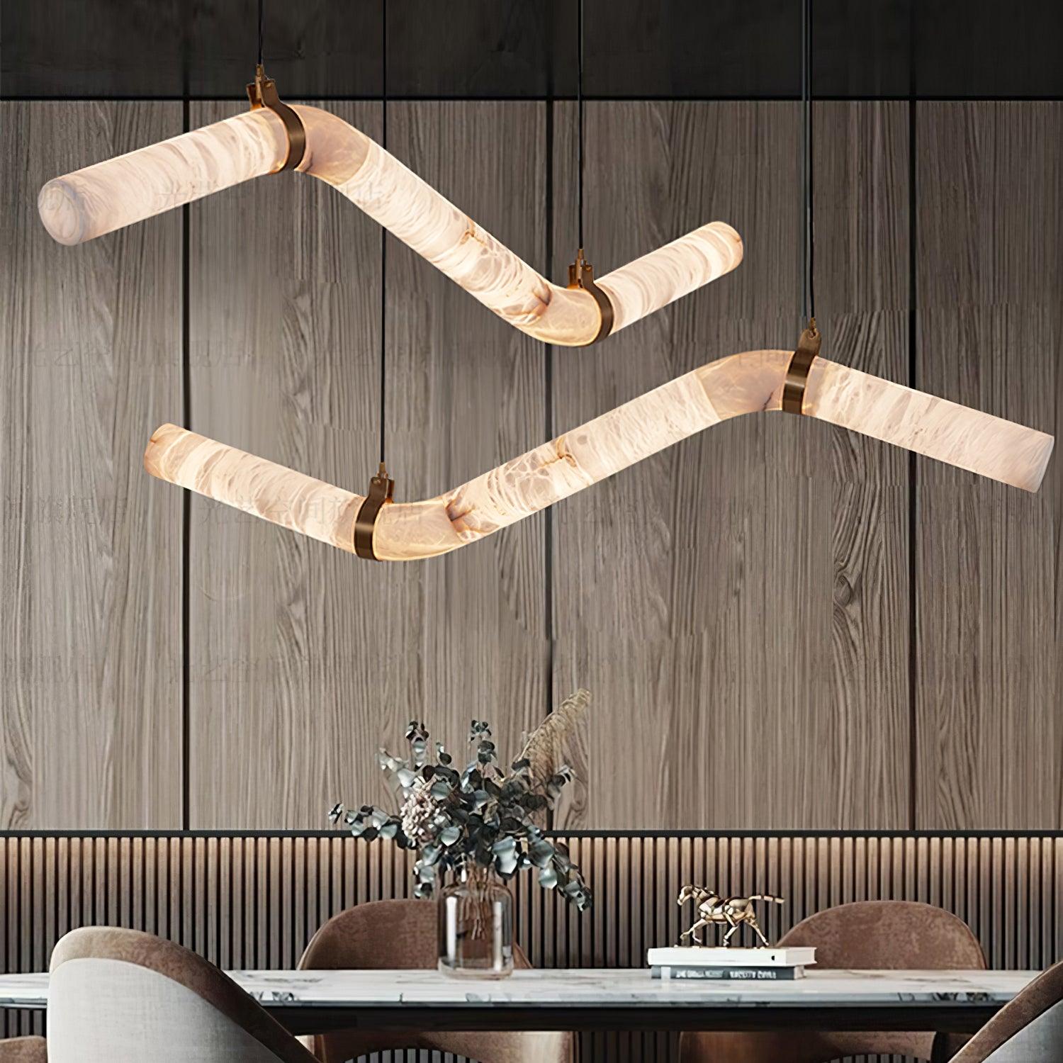 Infinity Alabaster Pendant Lamp by Bling Lighting Studio