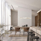 Streamlined Alabaster Pendant Lamp by Bling Lighting Studio