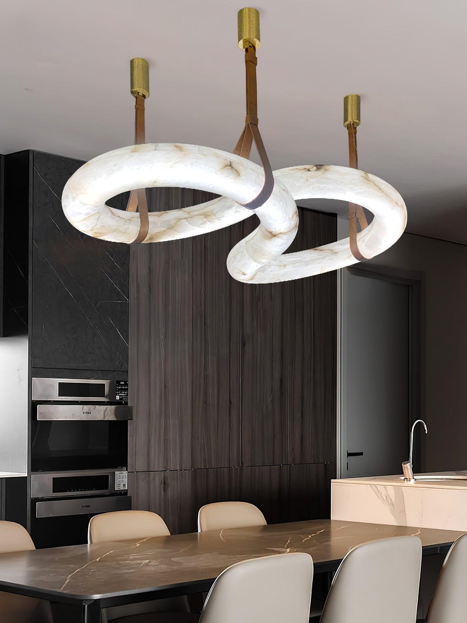 Infinity Alabaster Pendant Lamp by Bling Lighting Studio