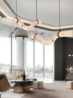 Streamlined Alabaster Pendant Lamp by Bling Lighting Studio