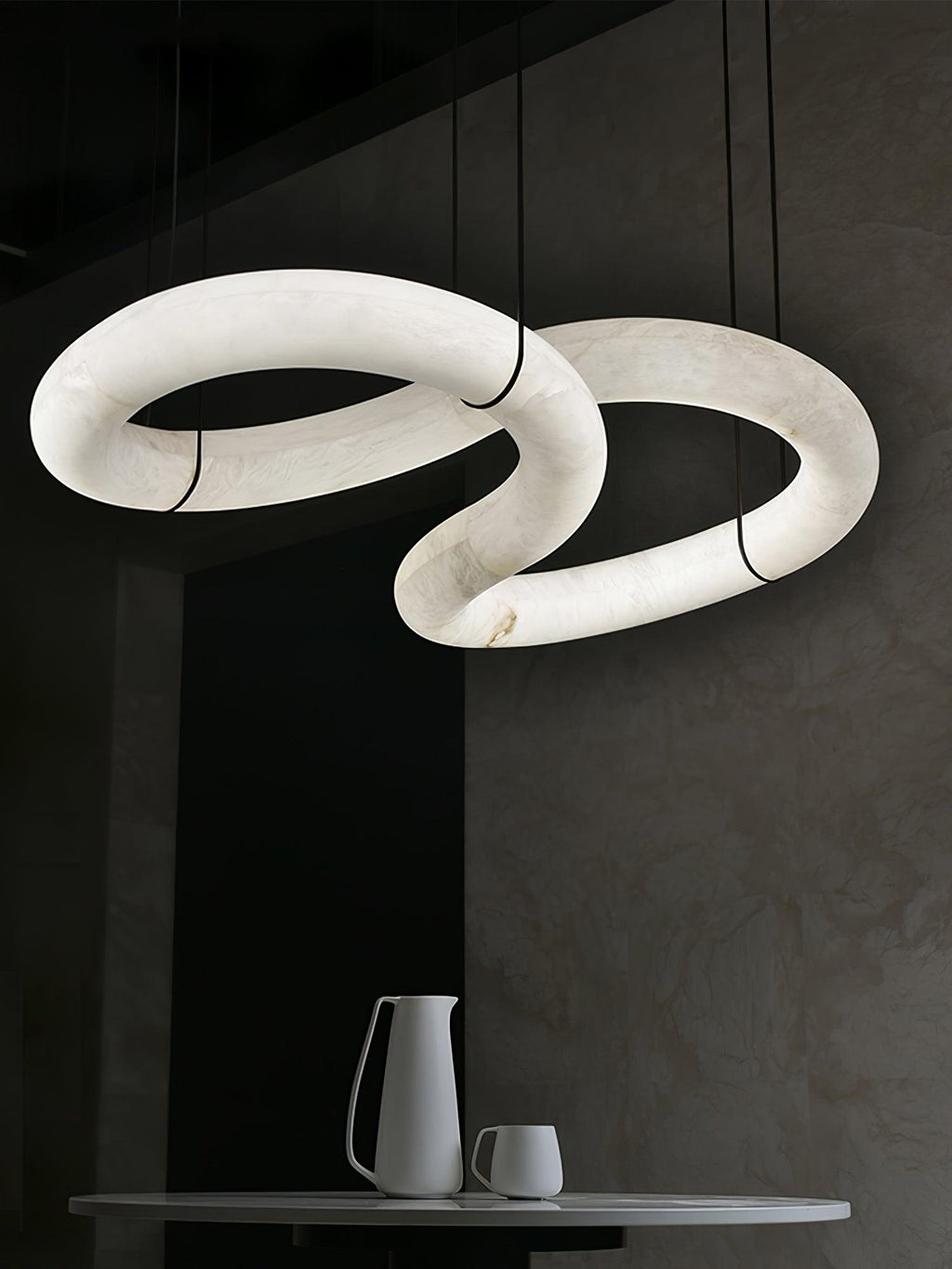 Infinity Alabaster Pendant Lamp by Bling Lighting Studio