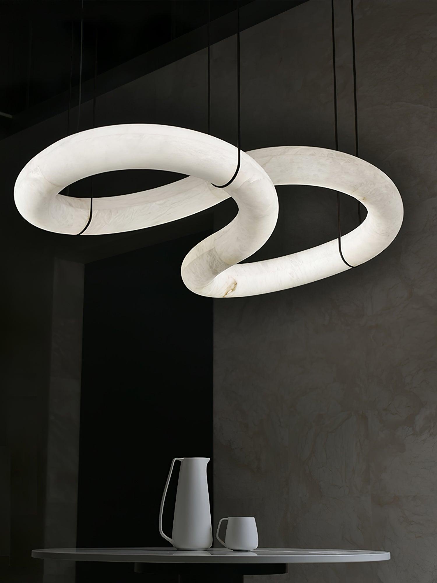 Infinity Alabaster Pendant Lamp by Bling Lighting Studio