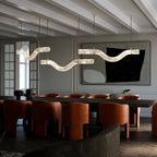 Streamlined Alabaster Pendant Lamp by Bling Lighting Studio