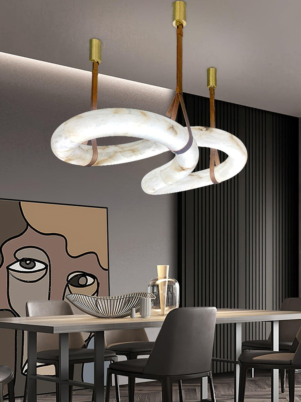 Infinity Alabaster Pendant Lamp by Bling Lighting Studio