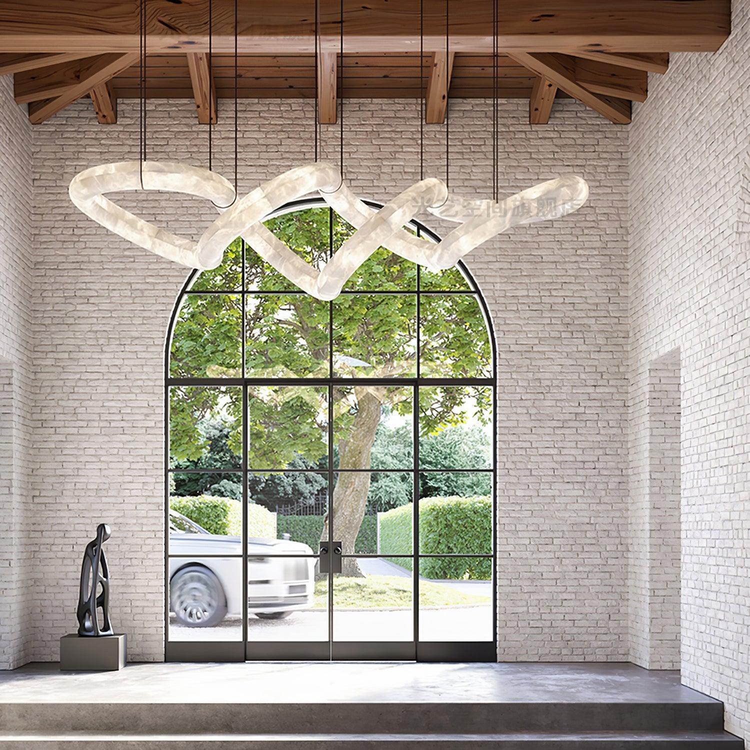 Infinity Alabaster Pendant Lamp by Bling Lighting Studio
