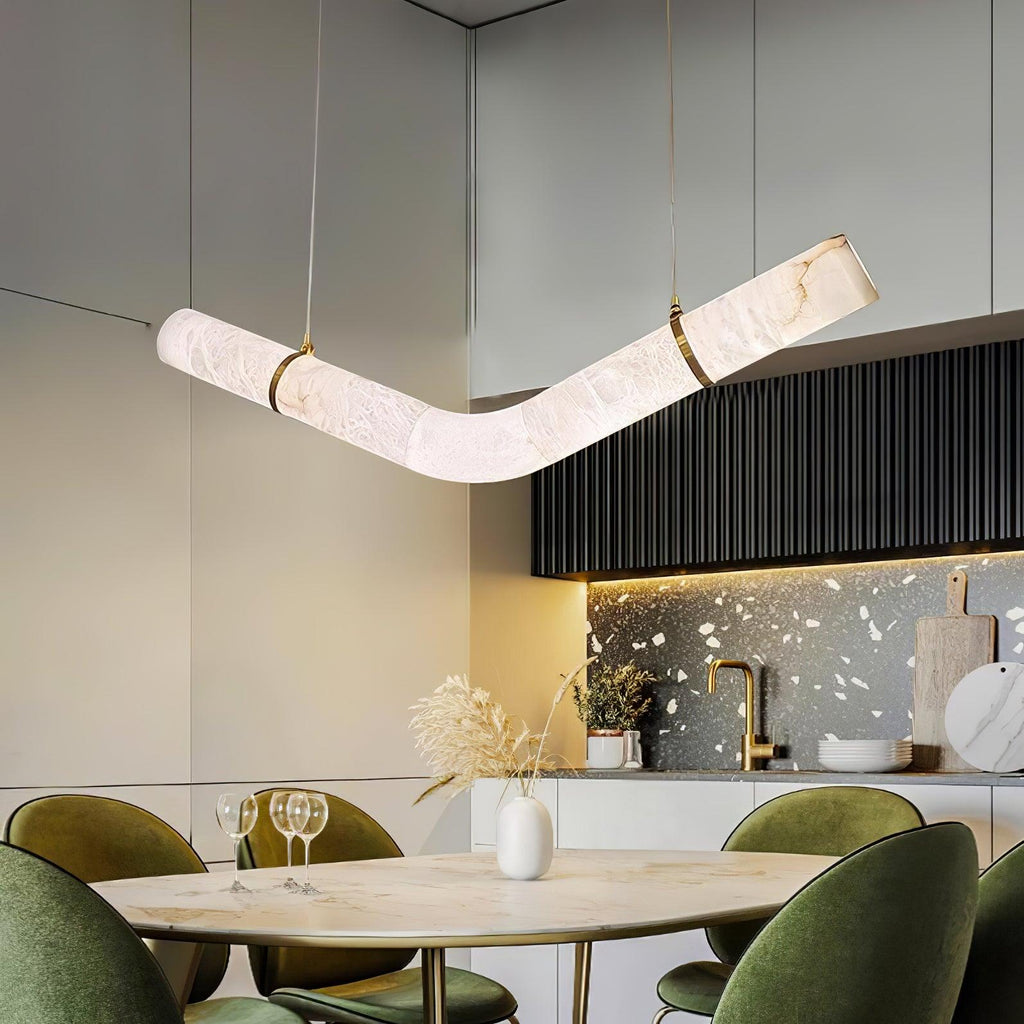 Infinity Alabaster Pendant Lamp by Bling Lighting Studio