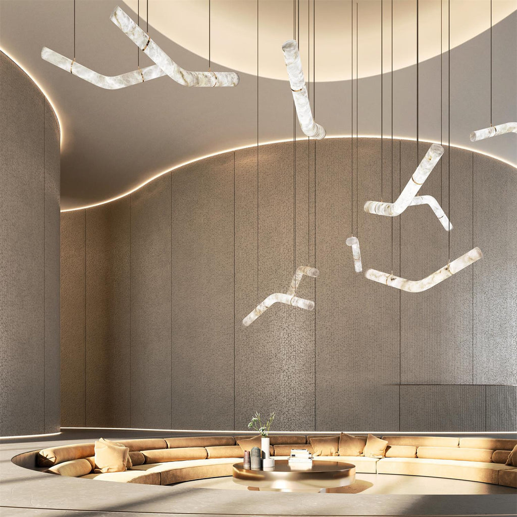 Infinity Alabaster Pendant Lamp by Bling Lighting Studio