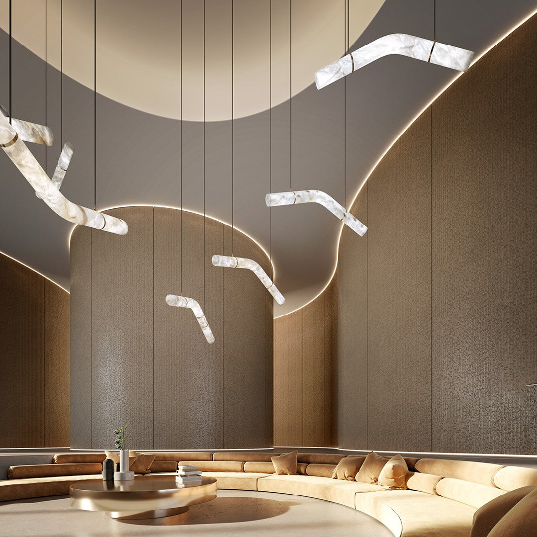 Infinity Alabaster Pendant Lamp by Bling Lighting Studio