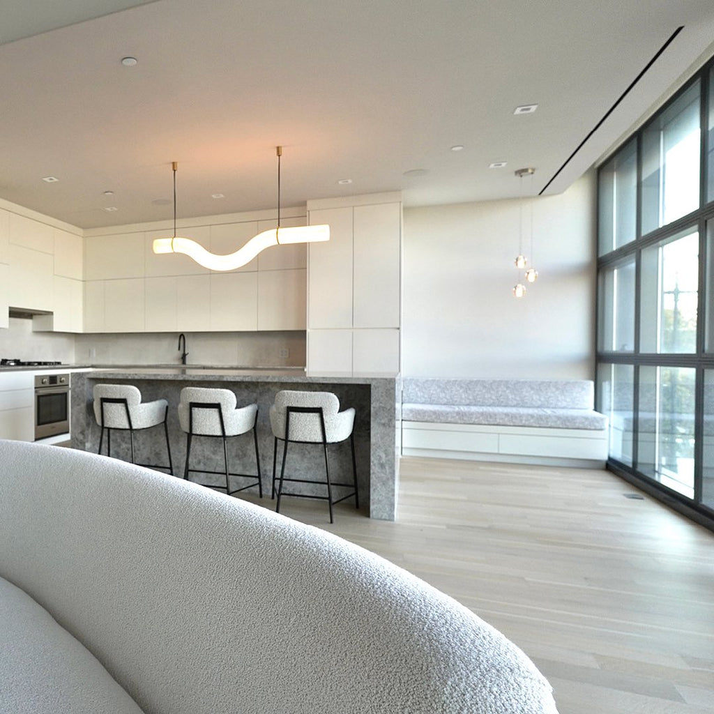Streamlined Alabaster Pendant Lamp by Bling Lighting Studio