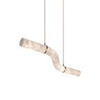 Streamlined Alabaster Pendant Lamp by Bling Lighting Studio