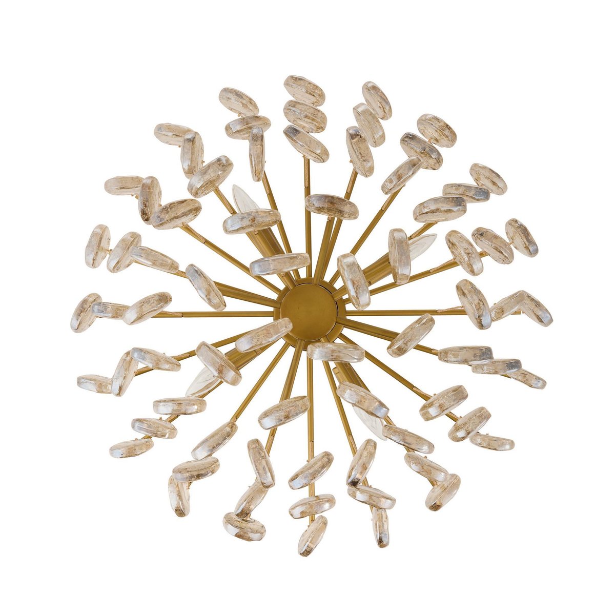 Modern Cascading Amber Glass Drop Chandelier product image