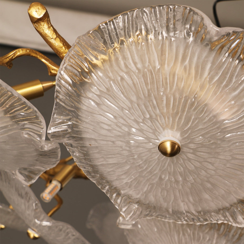 Kamal Branch Brass Crystal Flushmount by Bling Lighting Studio