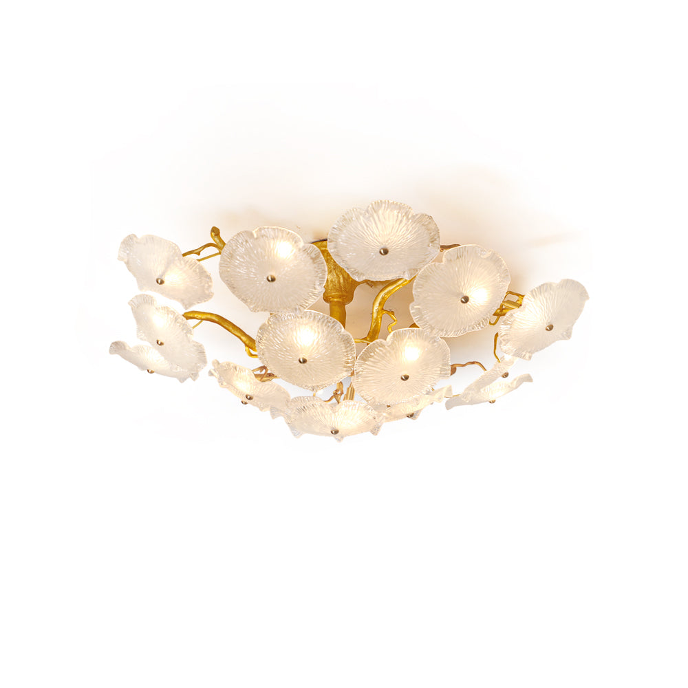 Kamal Branch Brass Crystal Flushmount by Bling Lighting Studio