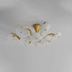 Kamal Branch Brass Crystal Flushmount by Bling Lighting Studio