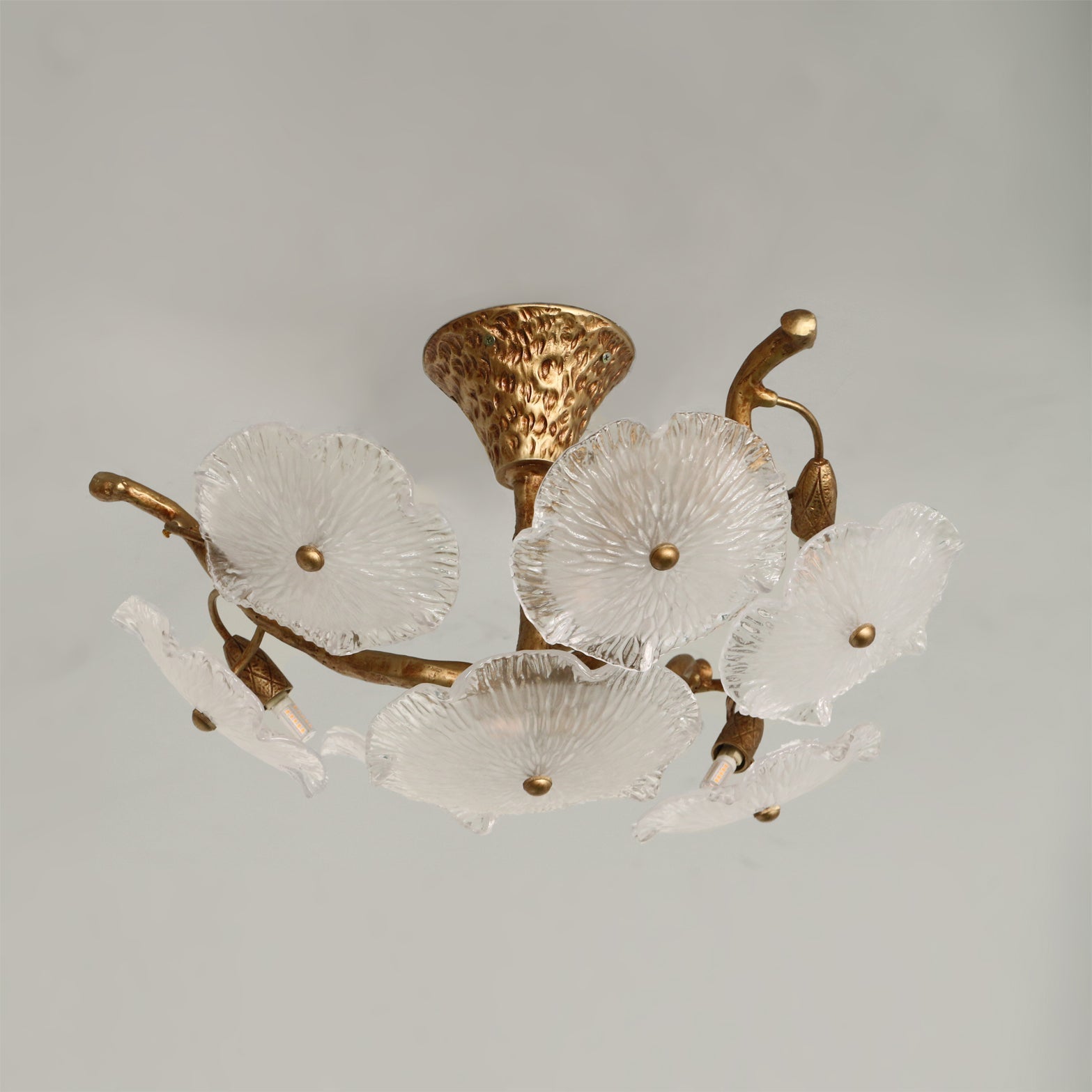 Kamal Branch Brass Crystal Flushmount by Bling Lighting Studio