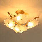 Kamal Branch Brass Crystal Flushmount by Bling Lighting Studio