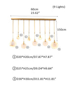 Postmodern LED Spanish Marble Chandelier Lamp in Brass for staircase by Bling Lighting Studio