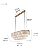Stairwell Luxury Modern LED High Ceiling Large Alabaster Chandelier by Bling Lighting Studio