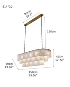 Stairwell Luxury Modern LED High Ceiling Large Alabaster Chandelier by Bling Lighting Studio