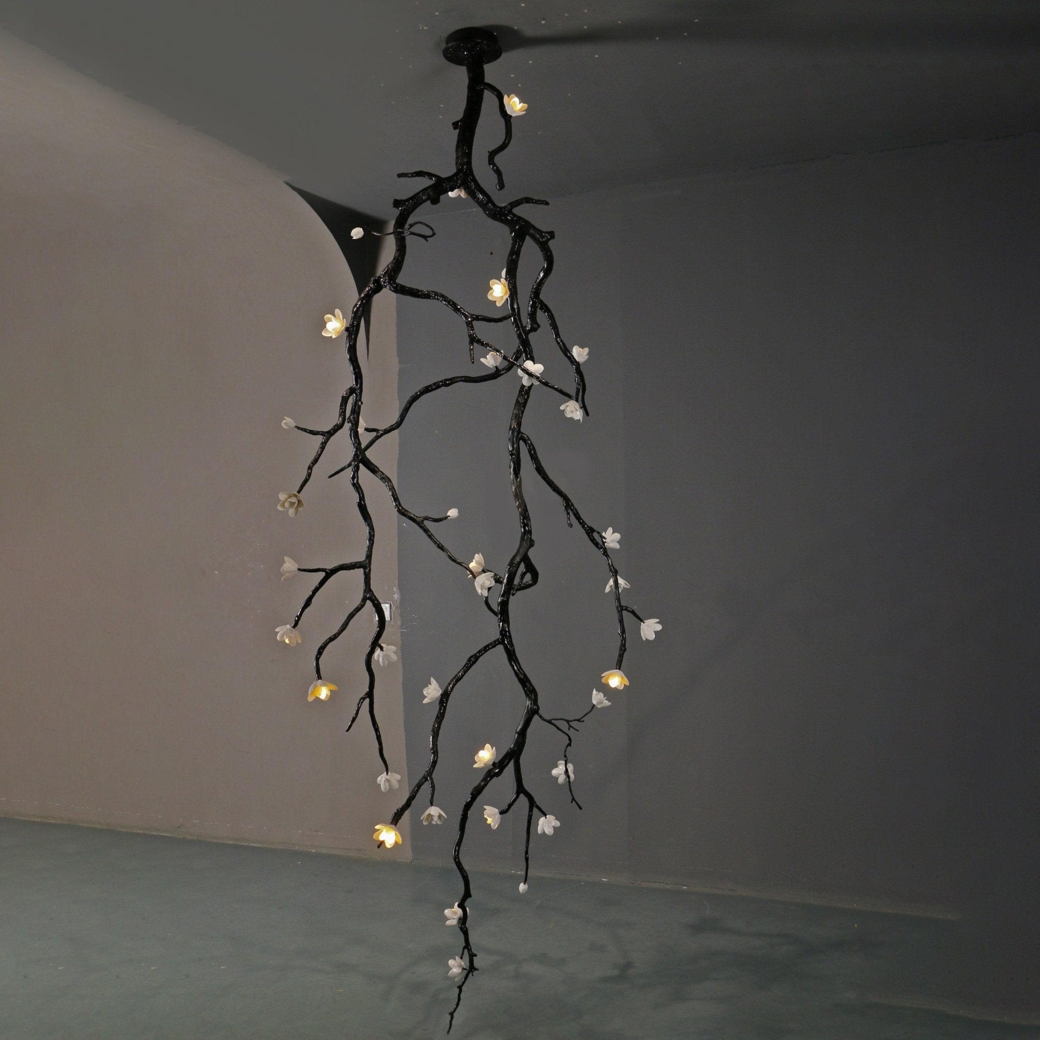 Large Long Branch Flower Chandelier by Bling Lighting Studio
