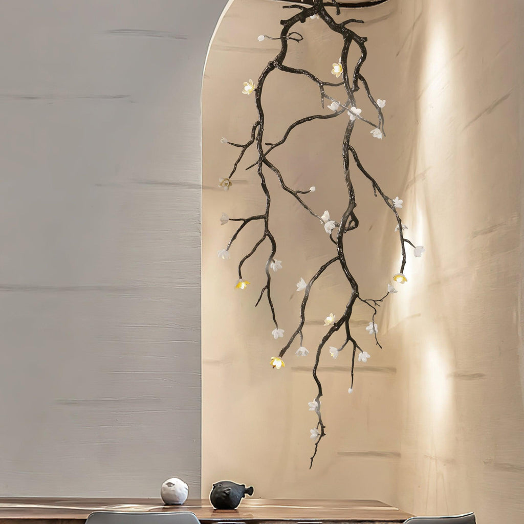 Large Long Branch Flower Chandelier by Bling Lighting Studio