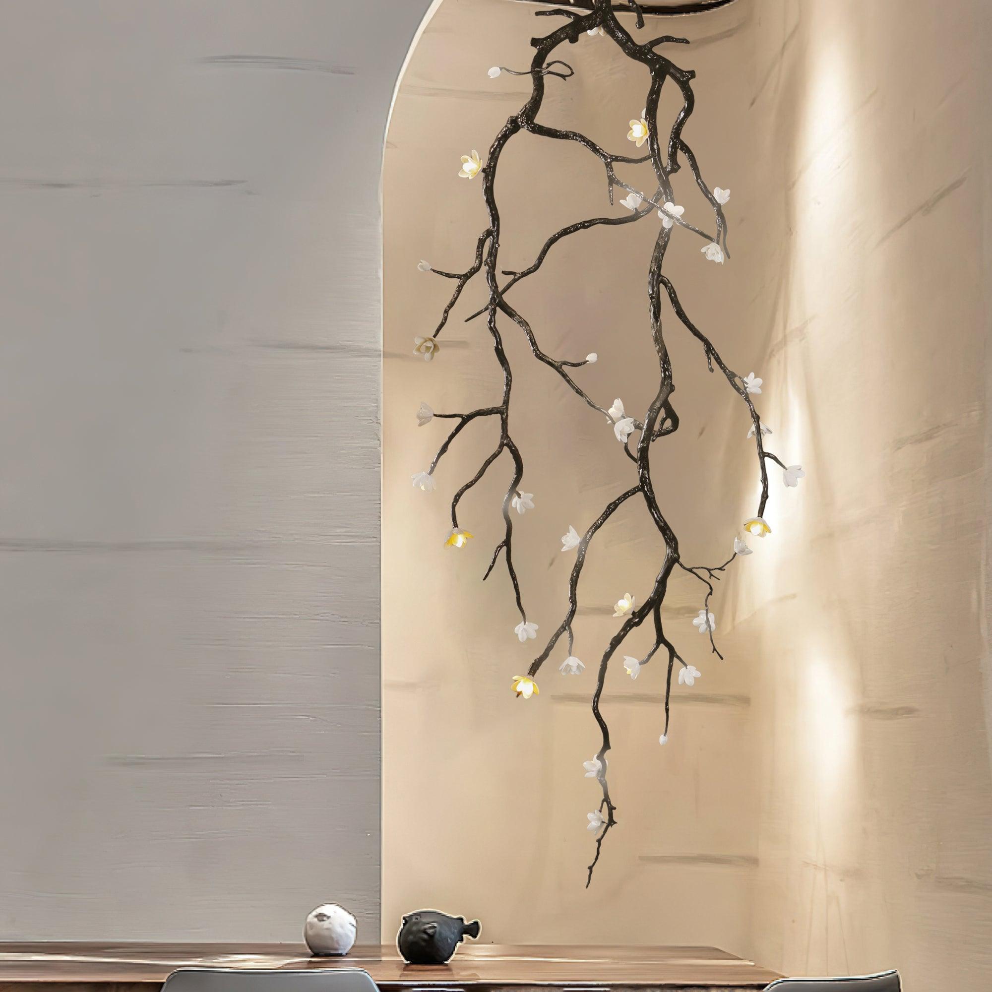 Large Long Branch Flower Chandelier by Bling Lighting Studio