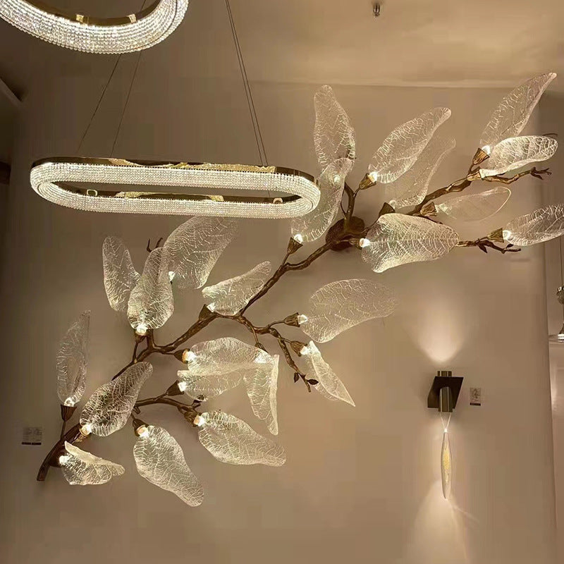 Leaf Art Branch Wall Light lamp material and finish detail