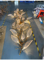 Leaf Art Branch Wall Light lamp detail view