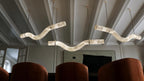 Glacera Simplicity Alabaster Curved Chandelier by Bling Lighting Studio