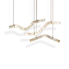 Glacera Simplicity Alabaster Curved Chandelier by Bling Lighting Studio