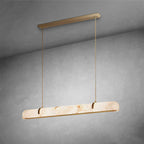 Linear Alabaster Chandelier for Kitchen Islands by Bling Lighting Studio
