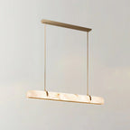 Linear Alabaster Chandelier for Kitchen Islands material and finish detail