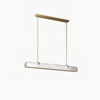Linear Alabaster Chandelier for Kitchen Islands detail view